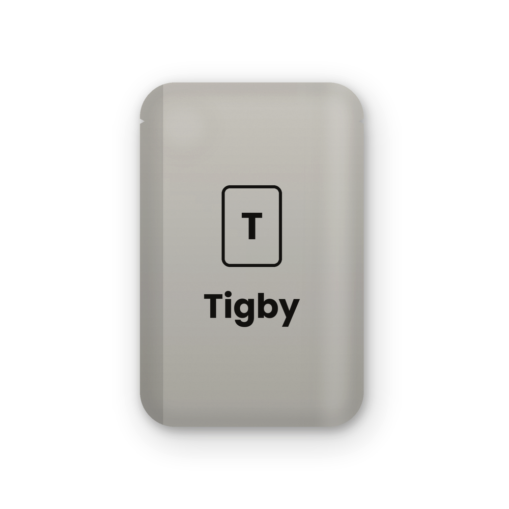 A sealed Tigby pouch